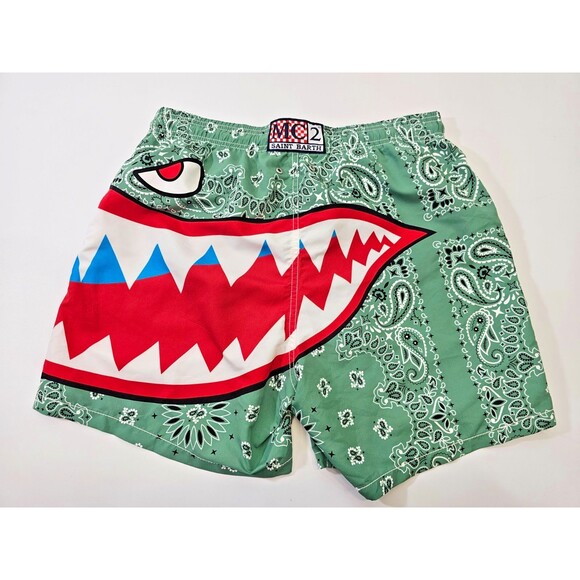 CCN Men's M MC2 Saint Barth Man Swim Shorts With Shark Print trunks Board Short - Picture 3 of 6